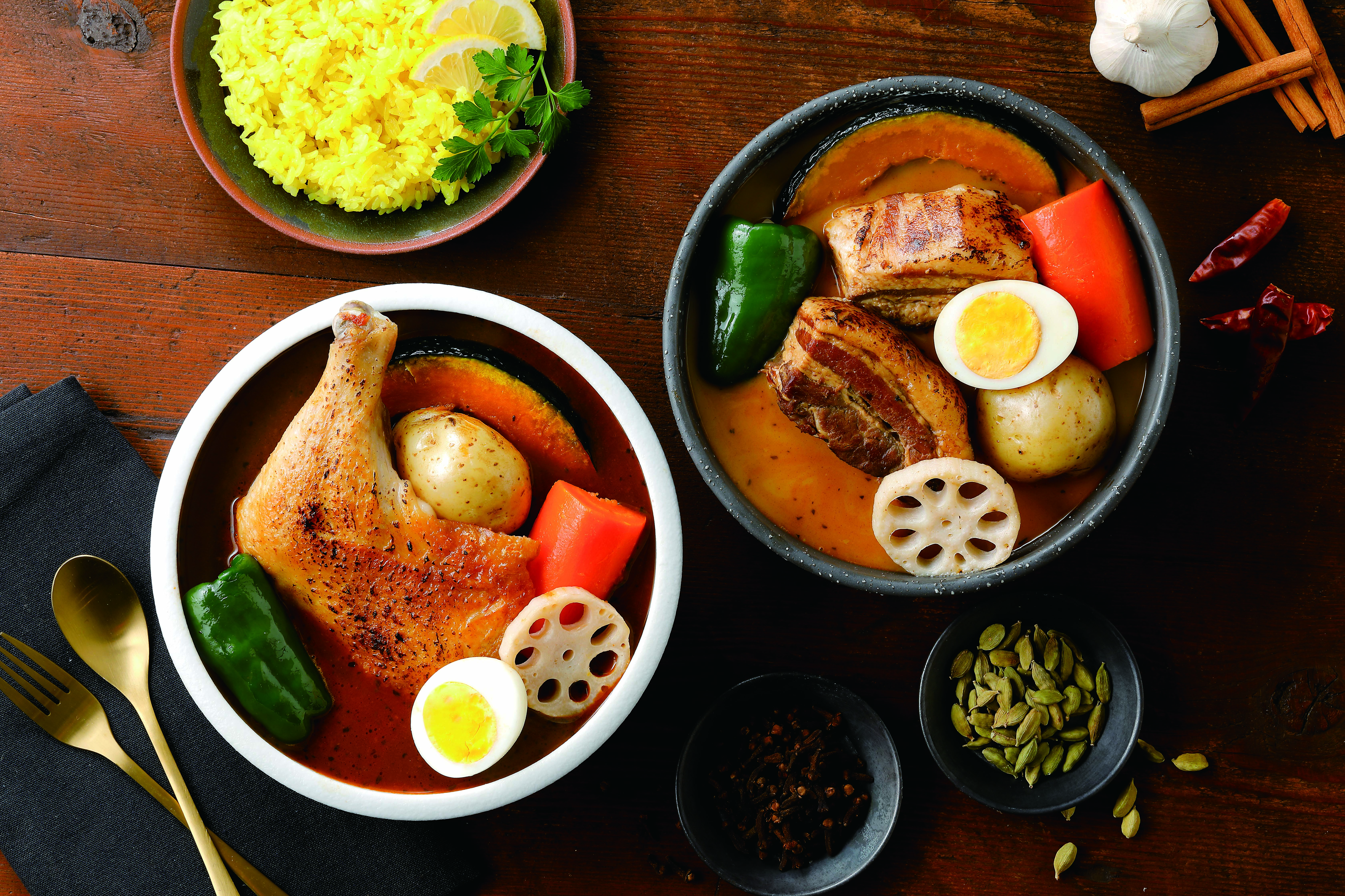 【セット購入は送料割引あり】 スープカレーの素 2種4個セット