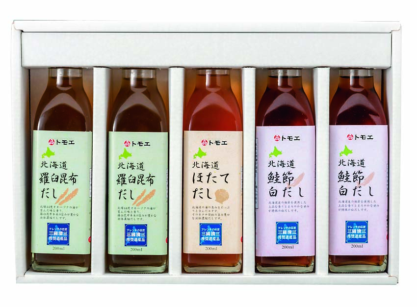 【セット購入は送料割引あり】 三國推奨　北海道だし3種5本セット