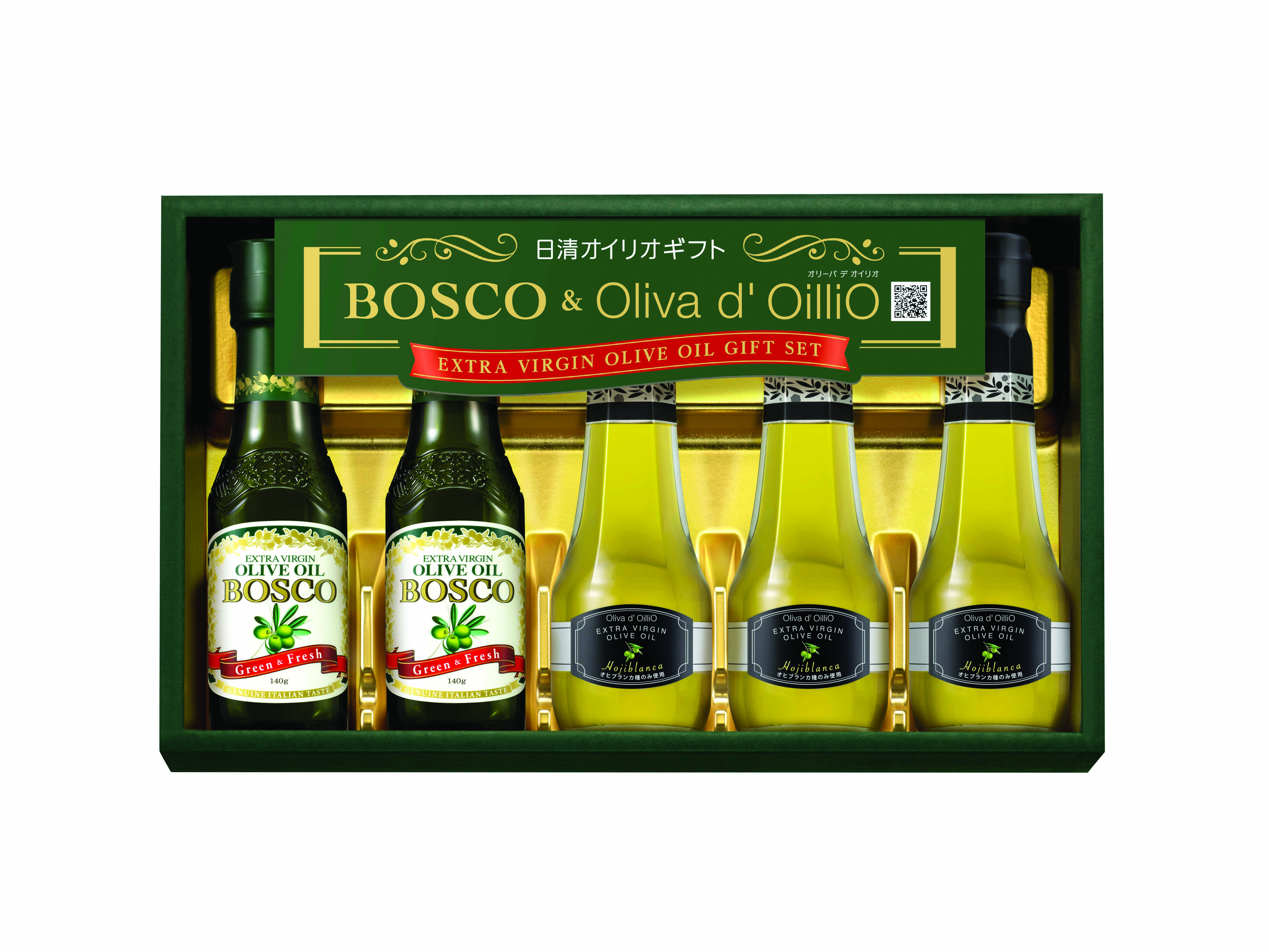 【セット購入は送料割引あり】 ボスコ＆オリーバデオイリオエキストラバージンオリーブオイルギフト
