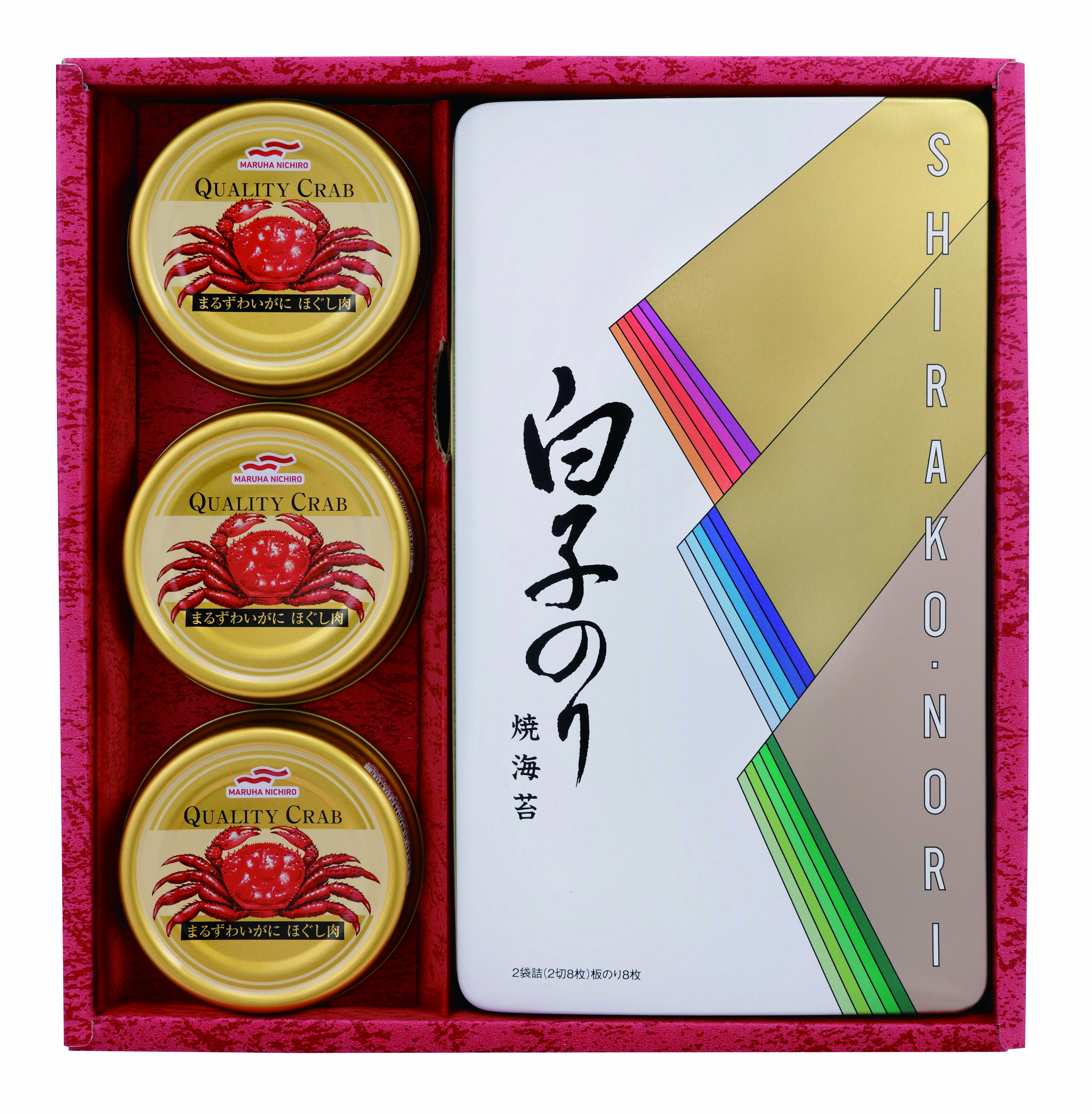 【セット購入は送料割引あり】 のり・カニ缶詰合せ