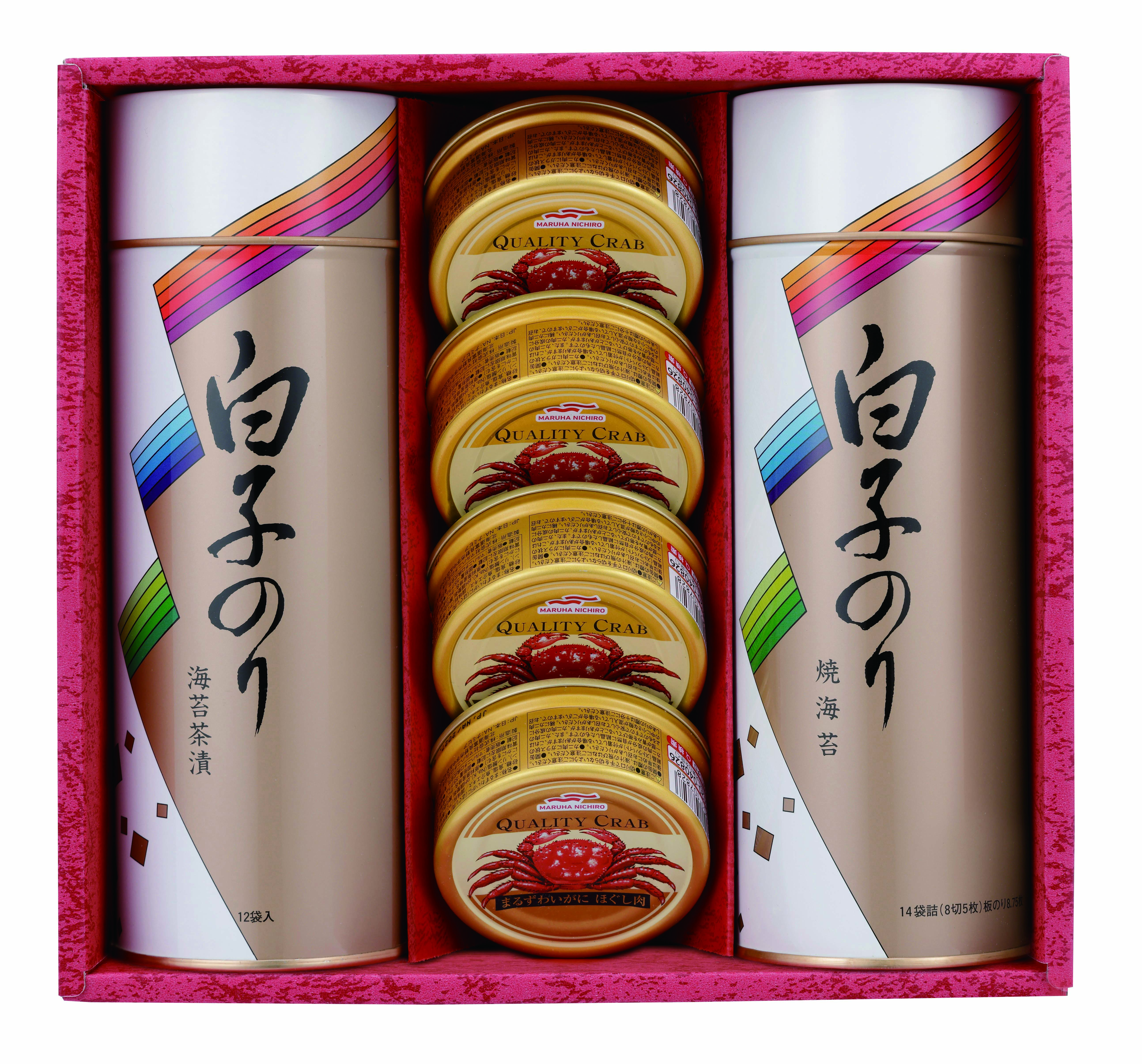 【セット購入は送料割引あり】 のり・カニ缶詰合せ